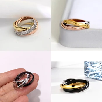  висококачествена титанова стомана пръстен колоритен пръстен мода чар бижута банкет за жени мъже рожден ден коледни подаръци
