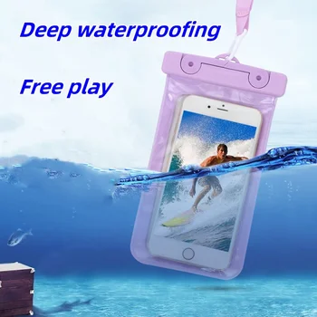 Водоустойчив телефон случай дрифт гмуркане плуване водоустойчива чанта за 6inch мобилен капак торбичка чанта случай подводен сух чанта случай