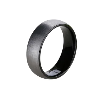 Волфрамови пръстени мъже сватба годежна лента четка черно 8mm САЩ размер 7-13