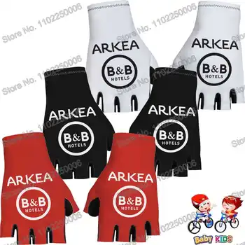 Детски Arkea B&B Хотели 2024 Половин пръст гел колоездене ръкавици Summer Road Bike Джърси Fingerless Boys MTB велосипед мотоциклет ръкавица
