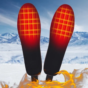 Зимни електрически отопляеми стелки Дистанционно управление Електрически отопляеми обувки Pad Последно до 10H Зима Foot Warmer Feet Warm Sock Pad Mat