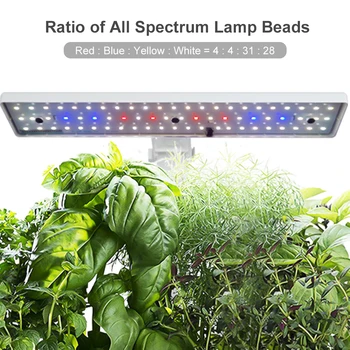 Интелигентна градинска хидропонна система за отглеждане Вътрешен билков градински комплект Автоматично синхронизиране LED растат светлини Водна помпа за домашни саксии за цветя
