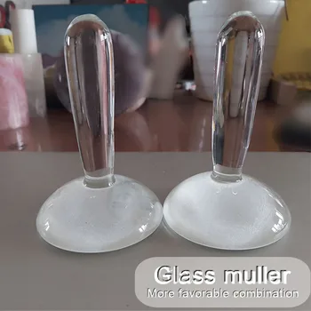 Комбинация от китайски минерален пигмент прахово стъкло Мюлер, изработено от стъкло с високо боросибоядисване, ръчно изработено шлайфане на пестик DIY Muller
