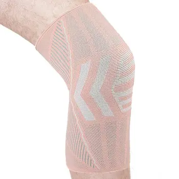 Компресионна подложка за коляното плетена еластична ръкав подкрепа Скоба за защита на коленете Абсорбираща потта подложка за коляно Подкрепа за фитнес