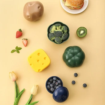 Контейнери за съхранение на зеленчуци и плодове за хладилник Пластмасов хладилник за многократна употреба Хранителен спестител за картофено сирене Боровинки Dropship