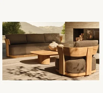 Луксозни мебели Patio диван секционни градински дивани градински комплекти тиково мебели диван комплект