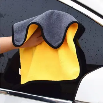 Микрофибърна кърпа за почистване Сгъсти мека кърпа за сушене Измиване на тялото на автомобила за Toyota Corolla E150 Camry 40 70 Rav4 Mark2 Land Cruiser