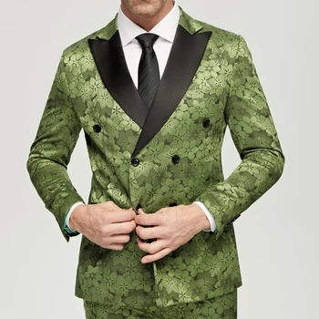 Най-новият дизайн мъжки яке панталони двуреден връх ревера мъже костюми Terno Masculino Tuxedo младоженец сватба абитуриентски бал парти