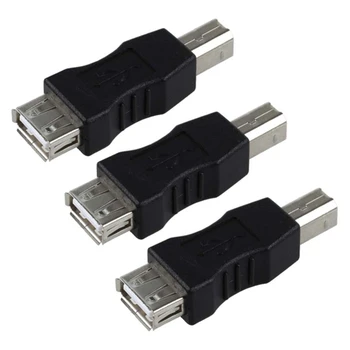 Нов 3X USB тип A женски към USB тип B мъжки адаптер