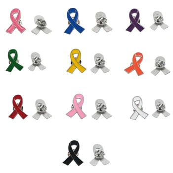 Панделка брошка щифтове рак на гърдата розова панделка щифтове рак на гърдата информираност ревера щифт за жени момичета бижута подаръци