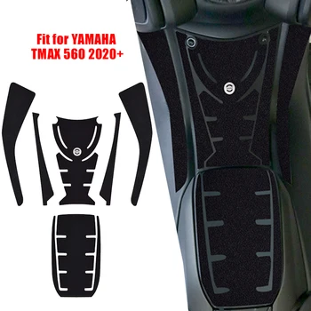 Подходящ за YAMAHA T MAX 560 2020-2021 Гумен устойчив на надраскване протектор Cover Матирана текстура стикер Мотоциклет резервоар подложка стикери
