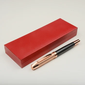 Промоционален подаръчен комплект персонализирана луксозна метална писалка с червена кутия за офис училище