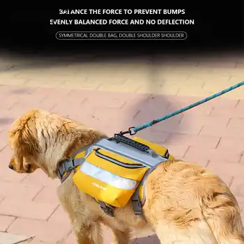 Раница за кучета Oxford Fabric Outdoor Dog Backpacks Дишаща чанта за кучета Жилетка за средно голямо куче за разходка Пътуване Къмпинг