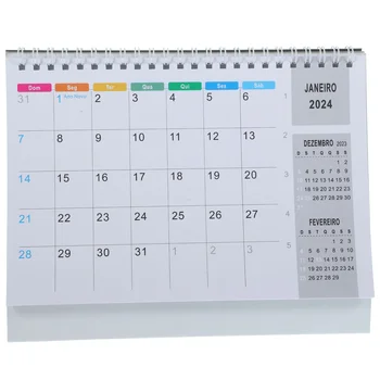 Резервирайте свободно стоящ календар Desktop Desk за Бразилия Бразилски празничен календар Португалски Латиноамерикански откъсване