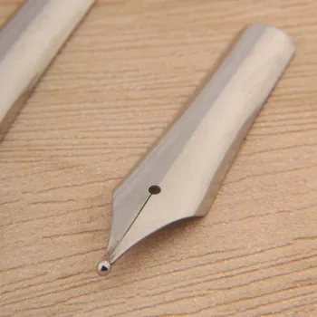 Ръчно полиране 35# Nib Big Grain 1.2mm 1.5mm Европейски стандарт No 6 Fountain Pen от неръждаема стомана училище студент офис подаръци