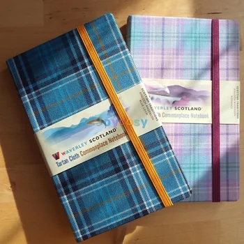 Серия шотландски традиции: Waverley Genuine Tartan Cloth Commonplace Notebook Hardcover, Подаръчни канцеларски материали, Офис консумативи