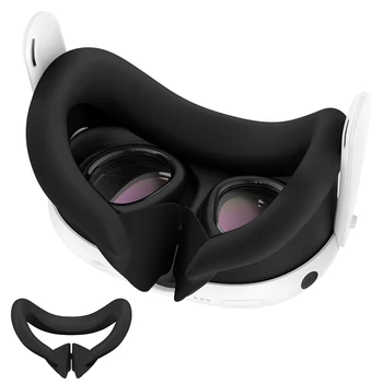 силиконов VR капак за лице Миеща се възглавница за лице Подмяна на маска Подложка за лице със светлина блокираща подложка за нос за Meta Quest 3 VR слушалки