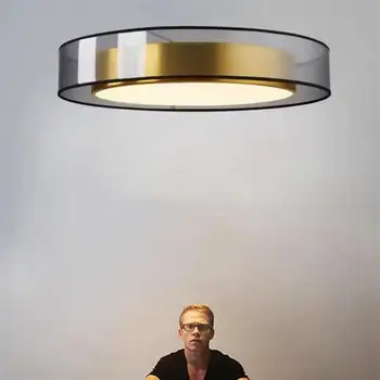 скандинавски минималистичен хол таван лампа творческа личност стая украсяват лампа изкуство спалня светлини черно злато Led проучване лампа