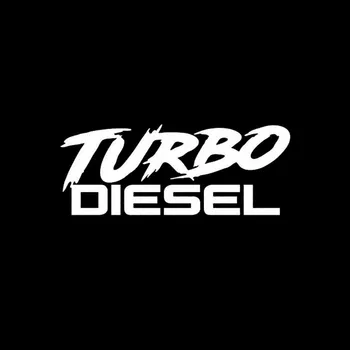 Стикер за кола TURBO DIESEL Decal Funny Boosted Vinyl Black Silver Водоустойчив слънцезащитен крем 12.9cm * 5cm