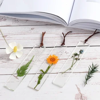 Сушено цвете W86 Флорални практически маркери за книги Листна вена епоксидна B02 Детска доставка Творчески канцеларски отметки