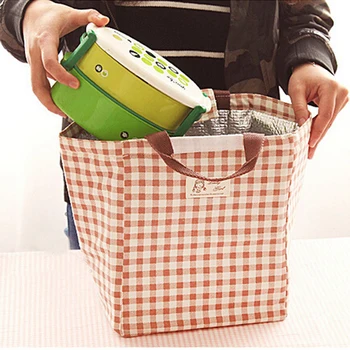  термичен охладител Lnsulated отпечатани обяд носят съхранение пикник чанта торбичка Bento обяд чанта платно обяд чанта