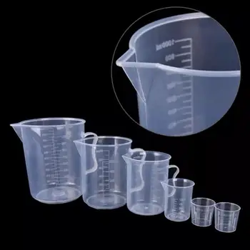  хранителна пластмасова измервателна кана 20ml / 30ml / 50ml / 250ml / 500ml / 1000ml Измервателна чаша Standard Premium Clear градуирана пластмаса